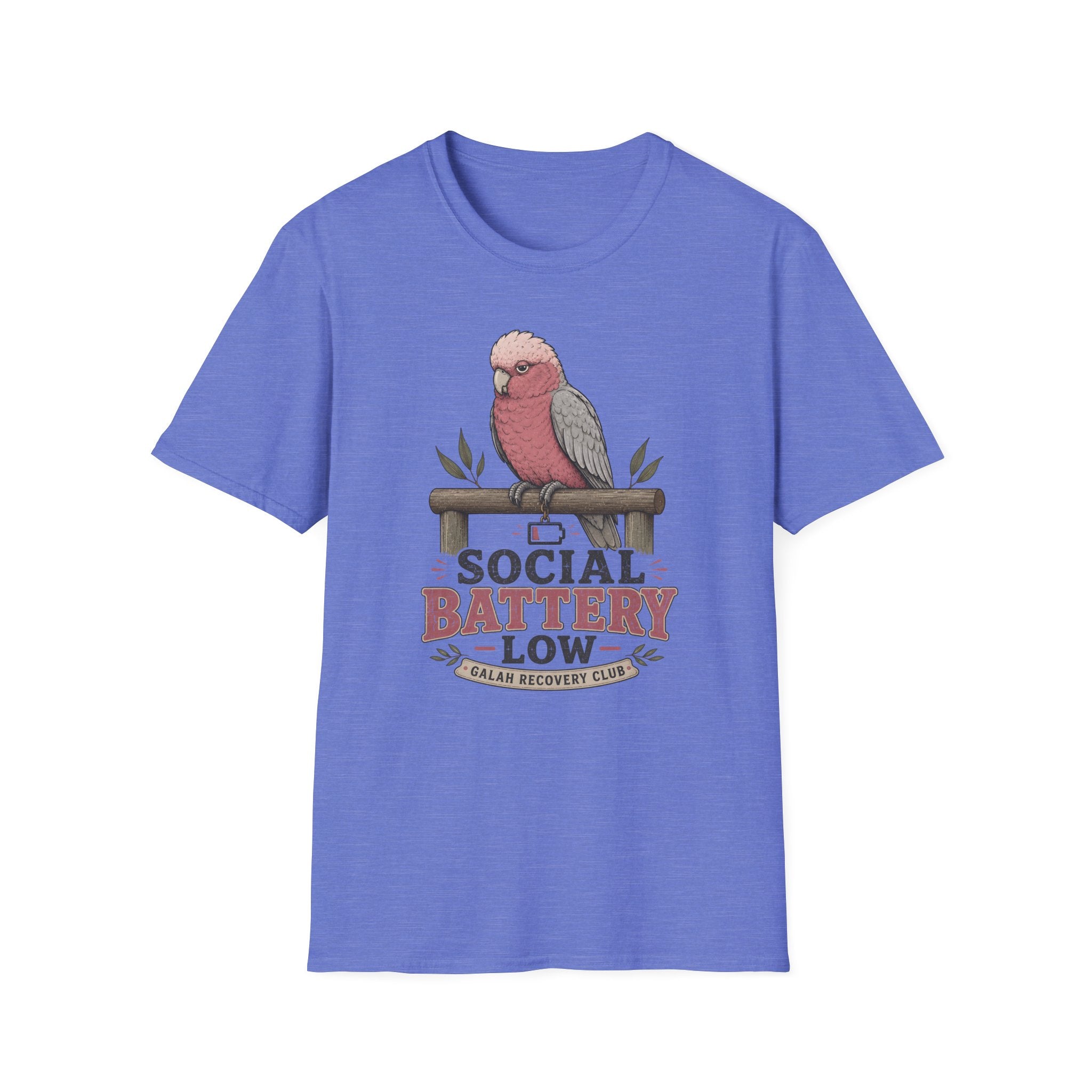 Social Battery Low Galah T-shirt