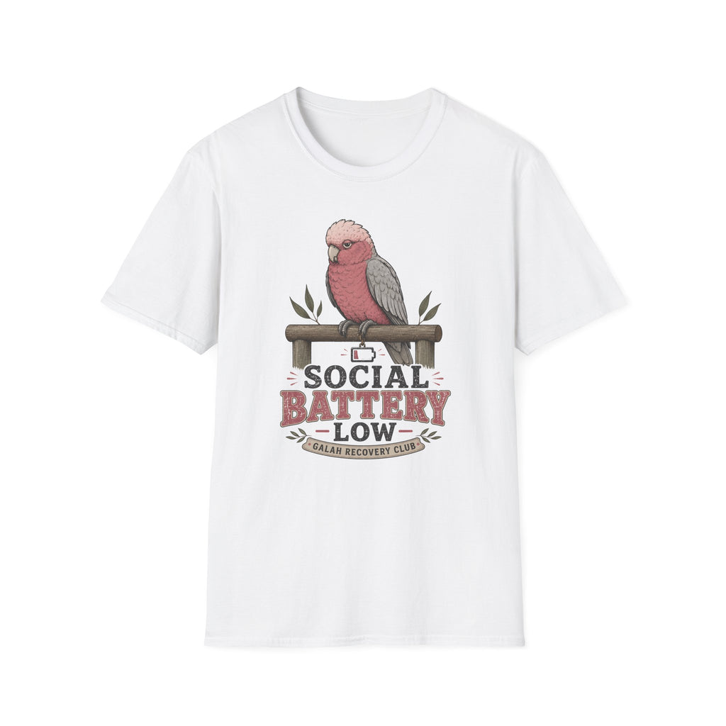 Social Battery Low Galah T-shirt