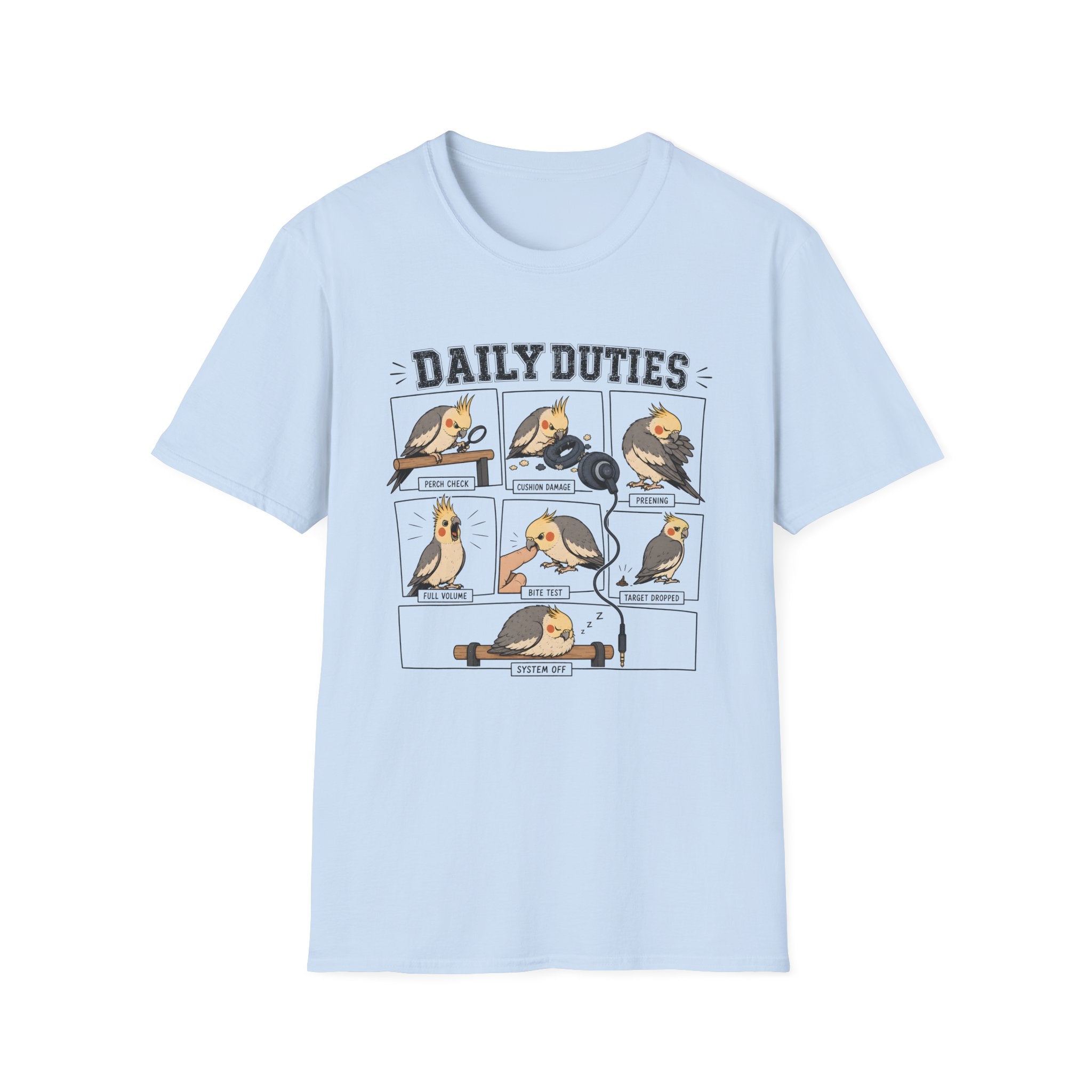 Daily Duties Cockatiel T-shirt