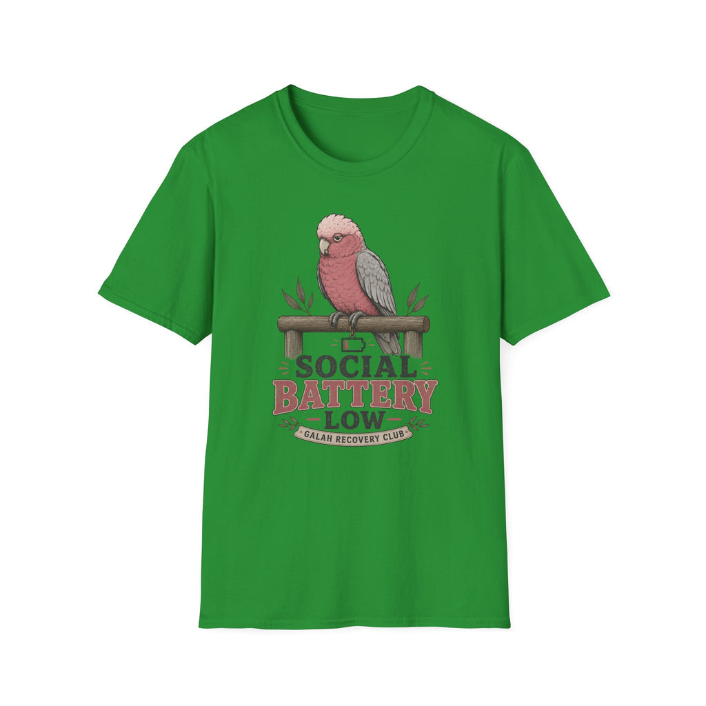 Social Battery Low Galah T-shirt