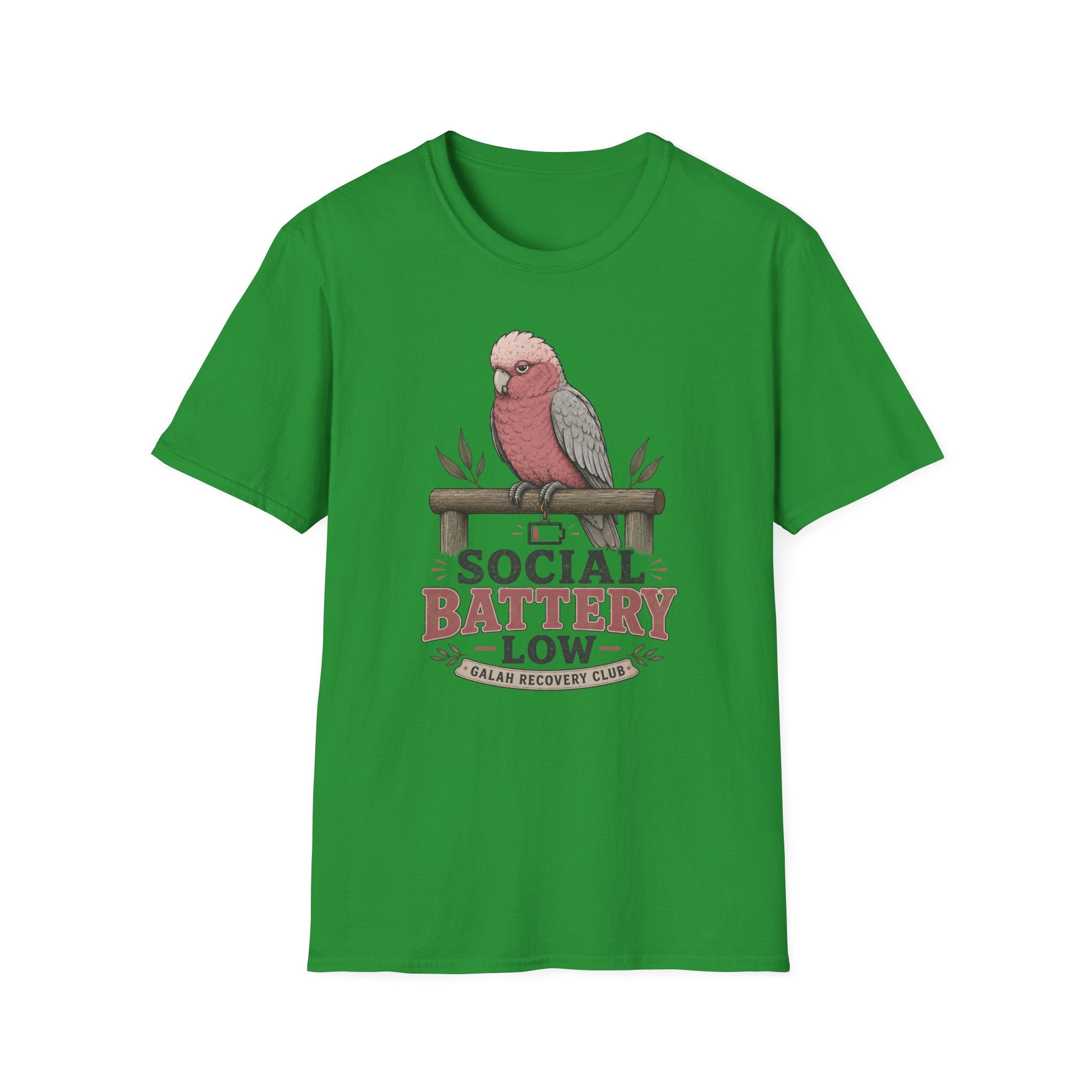 Social Battery Low Galah T-shirt