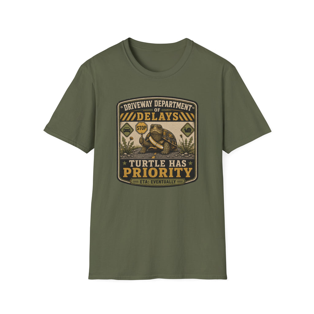 Driveway Delays Turtle T-shirt