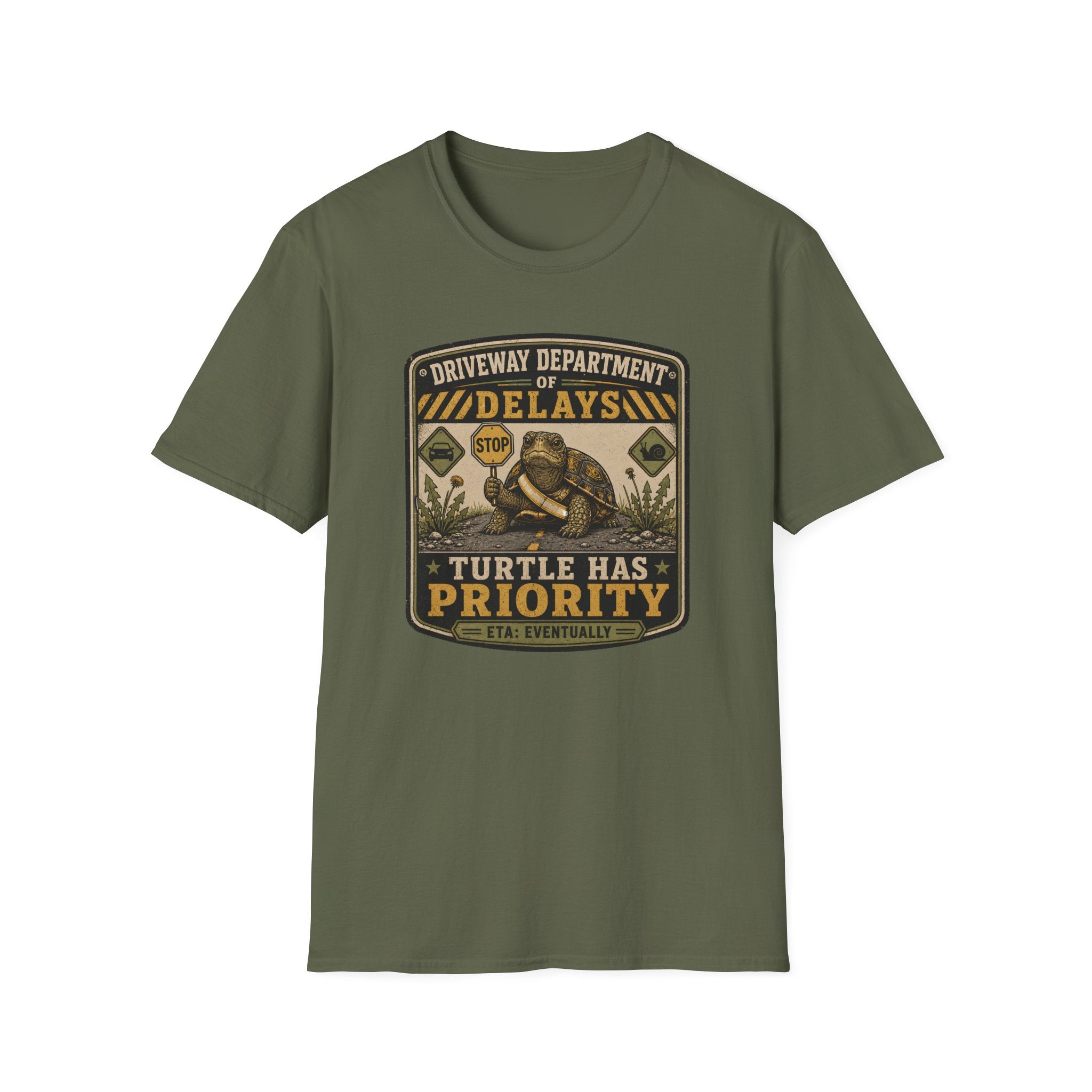 Driveway Delays Turtle T-shirt