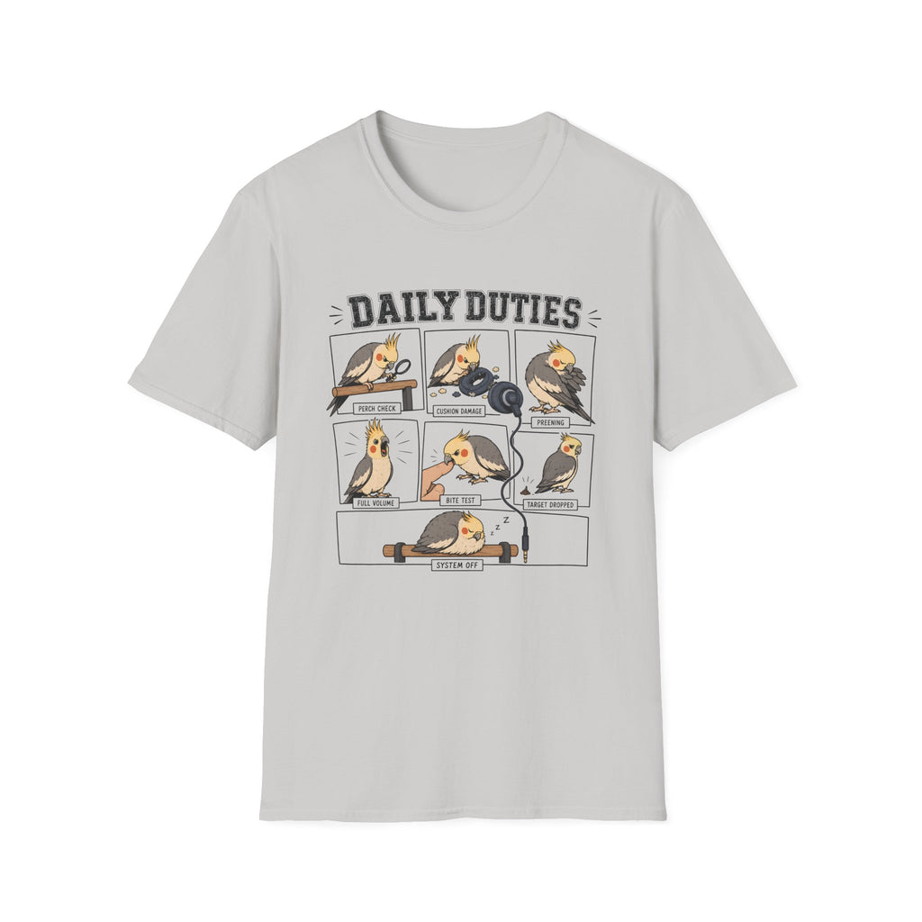 Daily Duties Cockatiel T-shirt
