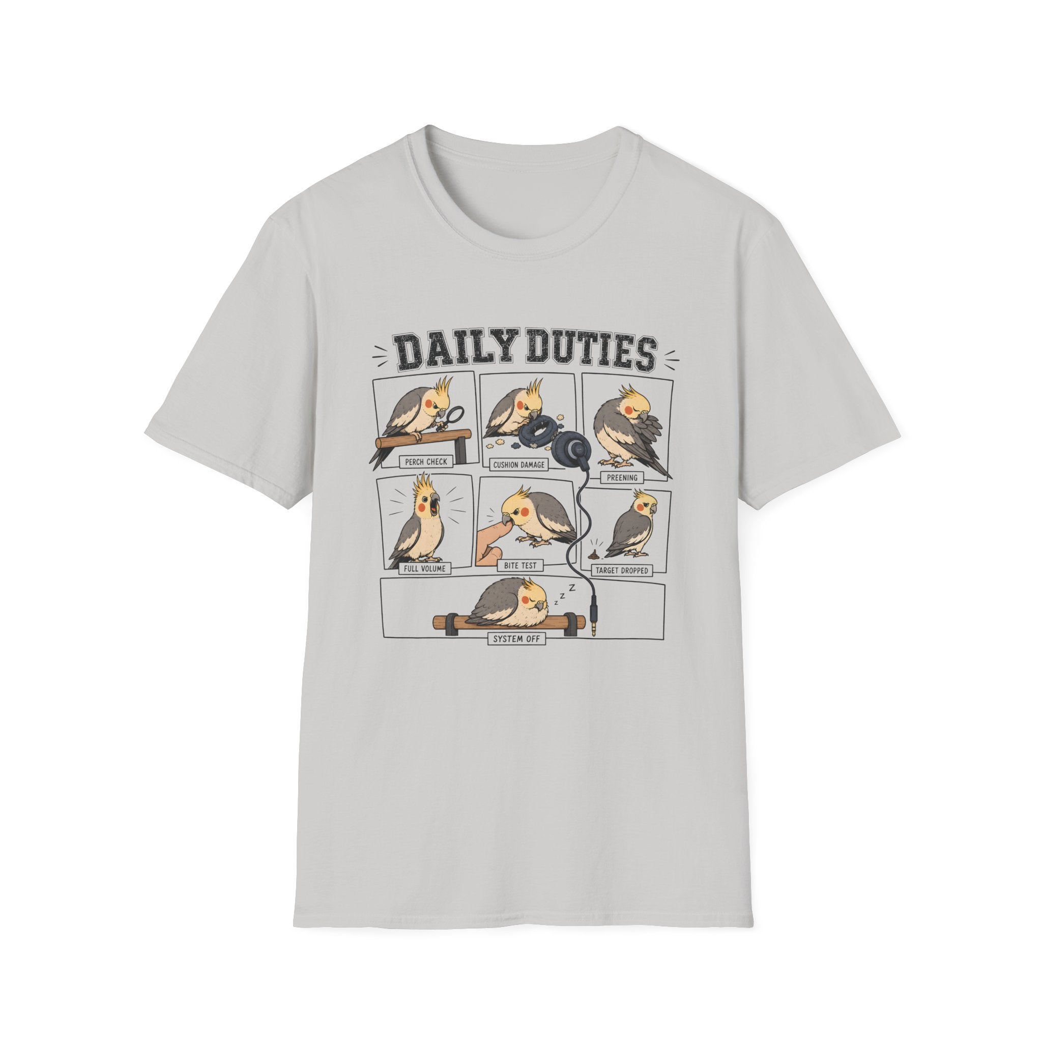 Daily Duties Cockatiel T-shirt