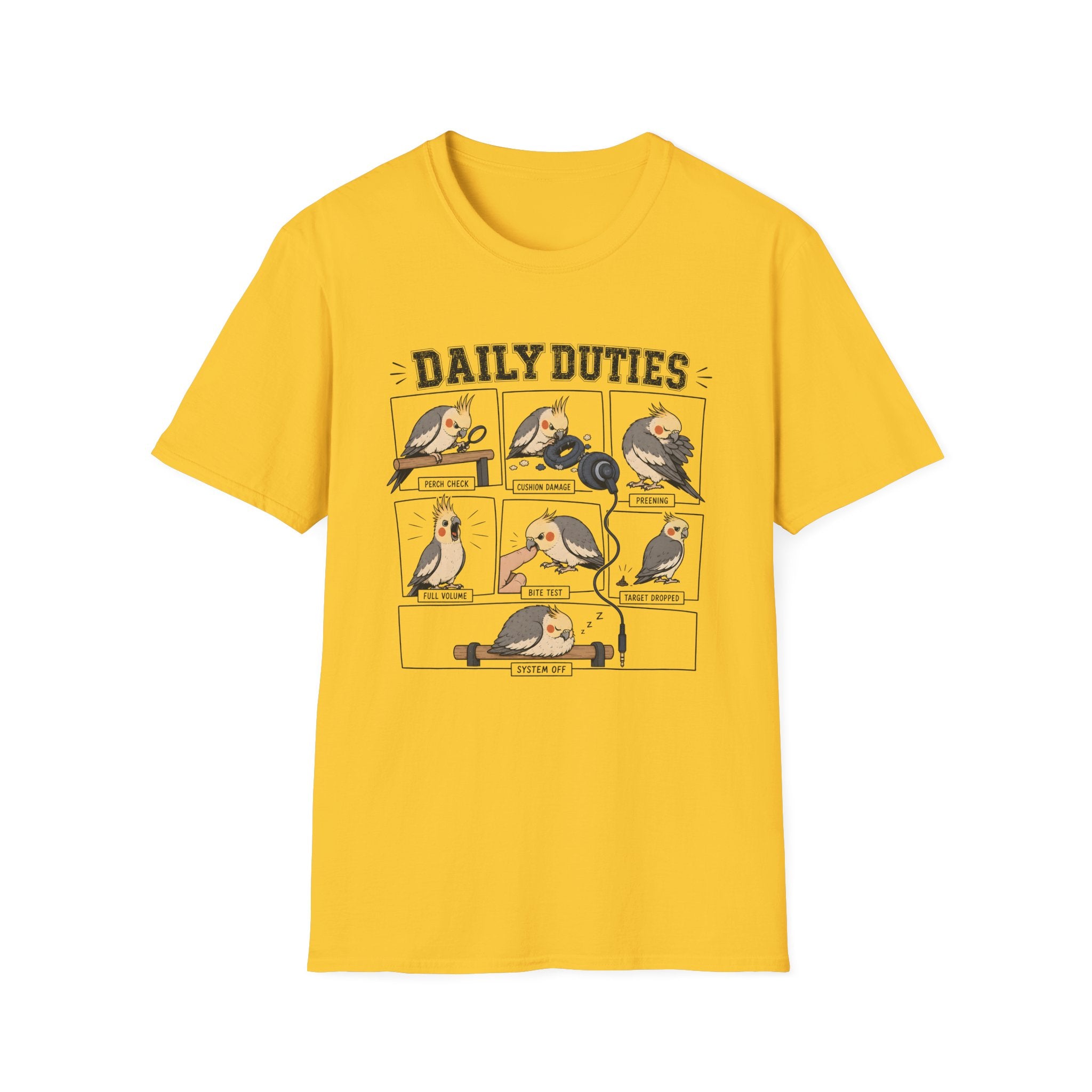 Daily Duties Cockatiel T-shirt