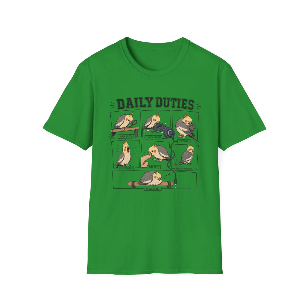 Daily Duties Cockatiel T-shirt