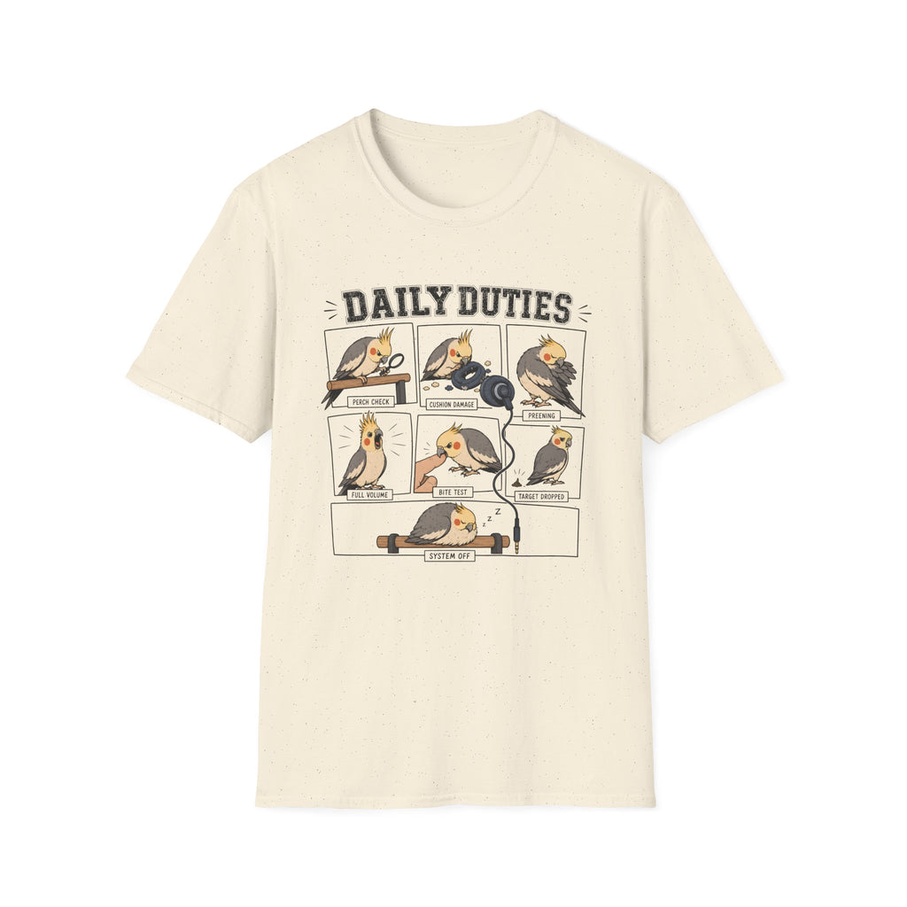 Daily Duties Cockatiel T-shirt