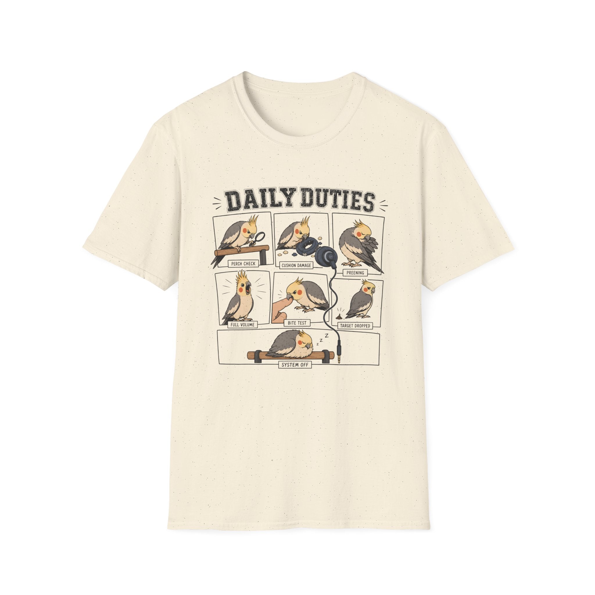 Daily Duties Cockatiel T-shirt