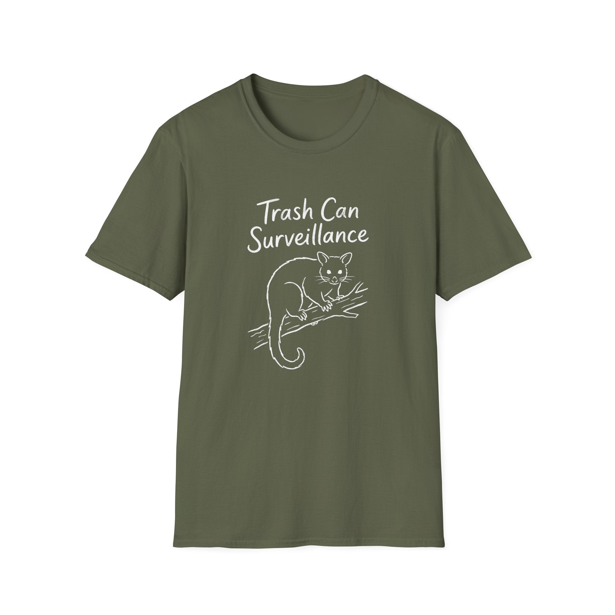 Trashcan Surveillance Possum T-shirt