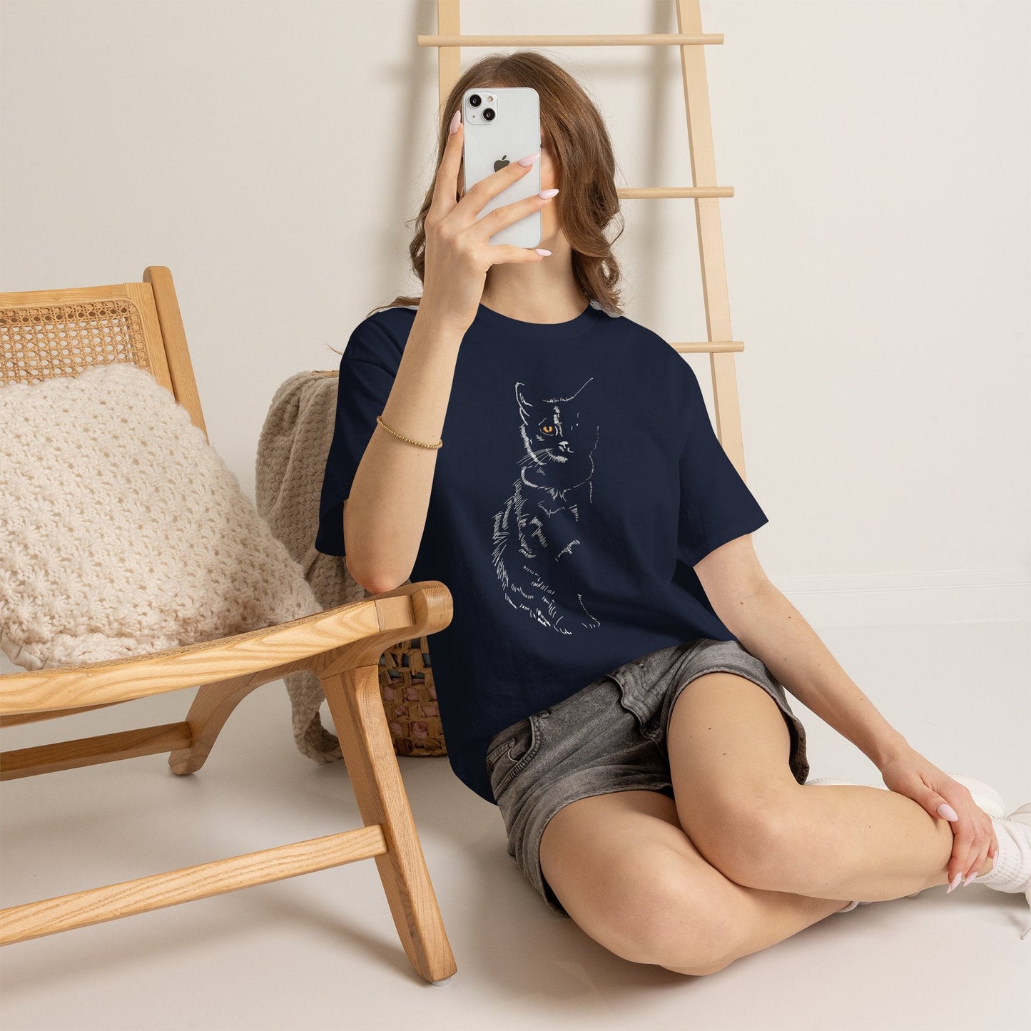 Cat Silhouette T-Shirt — Black Kitty Graphic Tee - CritterFit Co