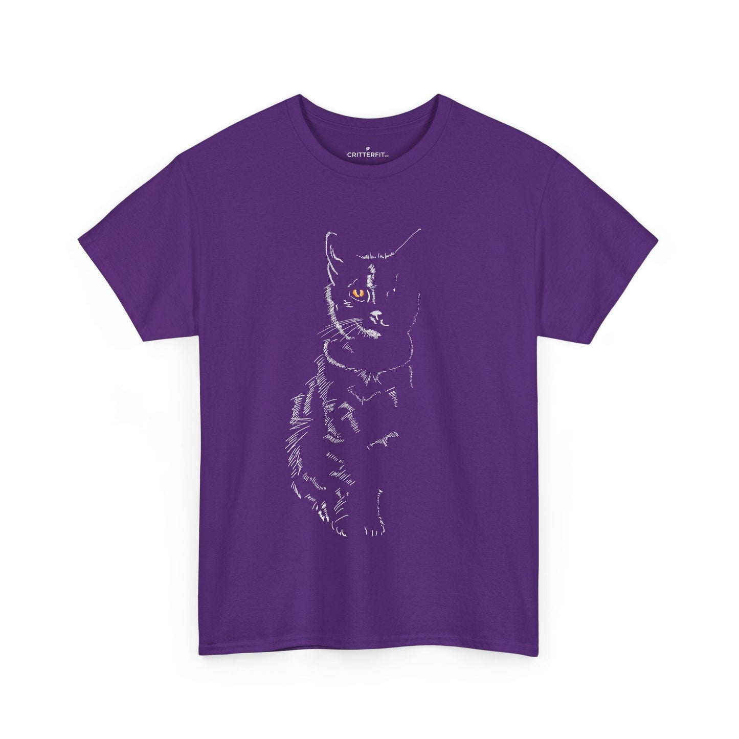 Cat Silhouette T-Shirt — Black Kitty Graphic Tee - CritterFit Co