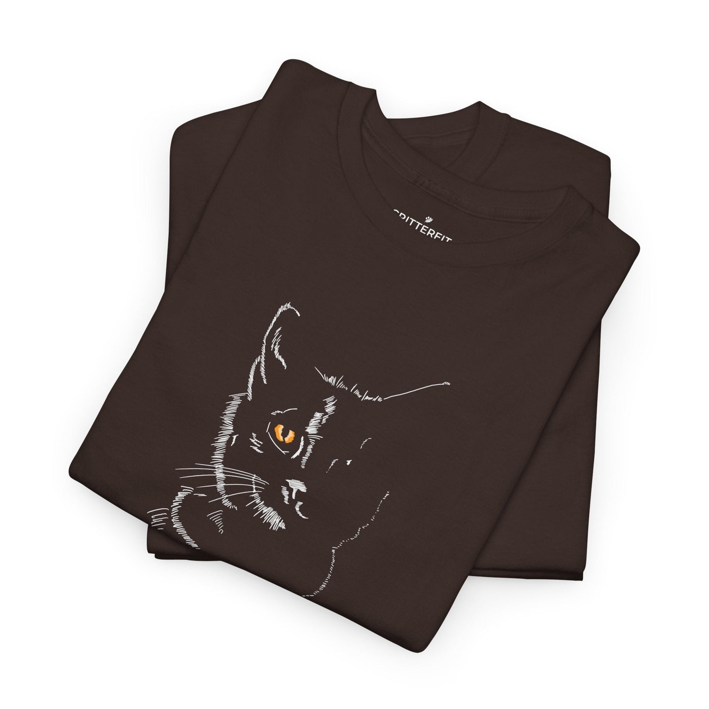 Cat Silhouette T-Shirt — Black Kitty Graphic Tee - CritterFit Co