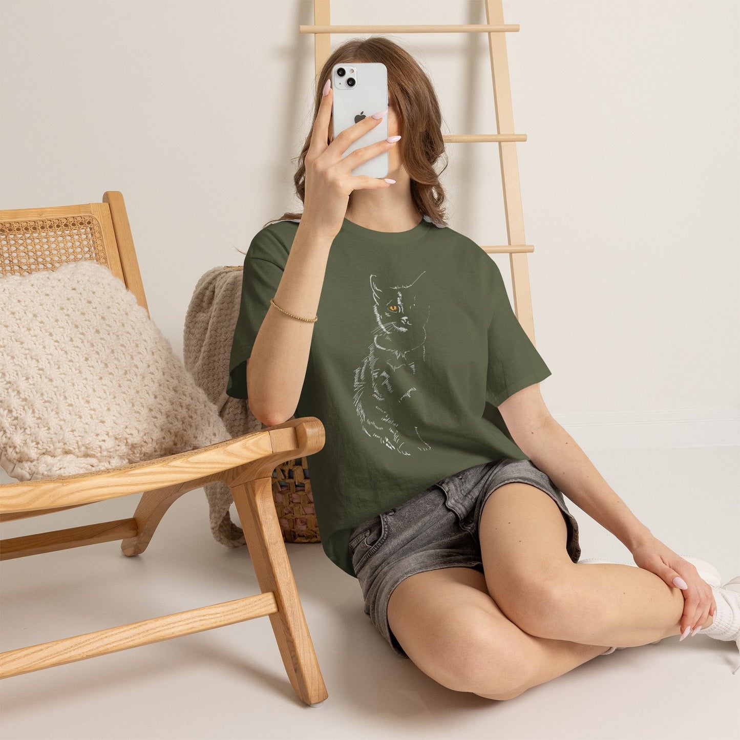 Cat Silhouette T-Shirt — Black Kitty Graphic Tee - CritterFit Co
