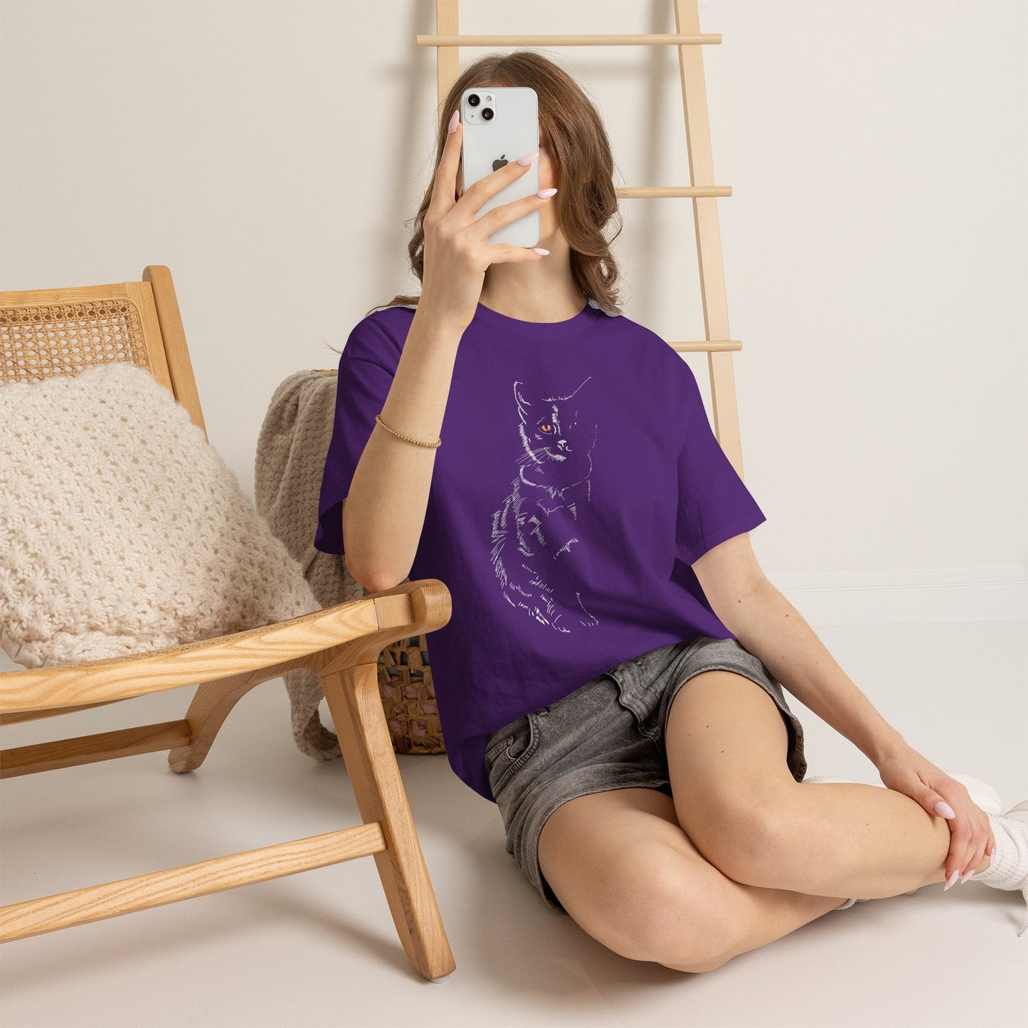 Cat Silhouette T-Shirt — Black Kitty Graphic Tee - CritterFit Co