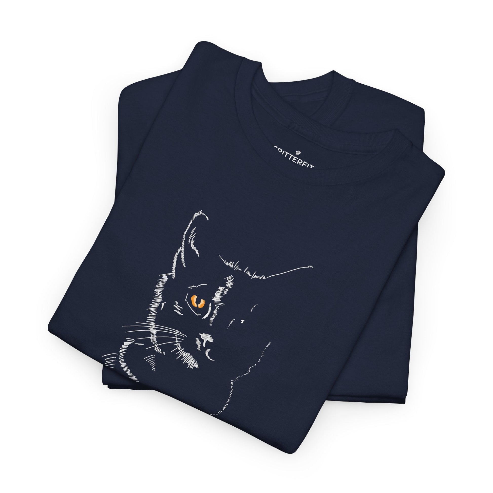 Cat Silhouette T-Shirt — Black Kitty Graphic Tee - CritterFit Co
