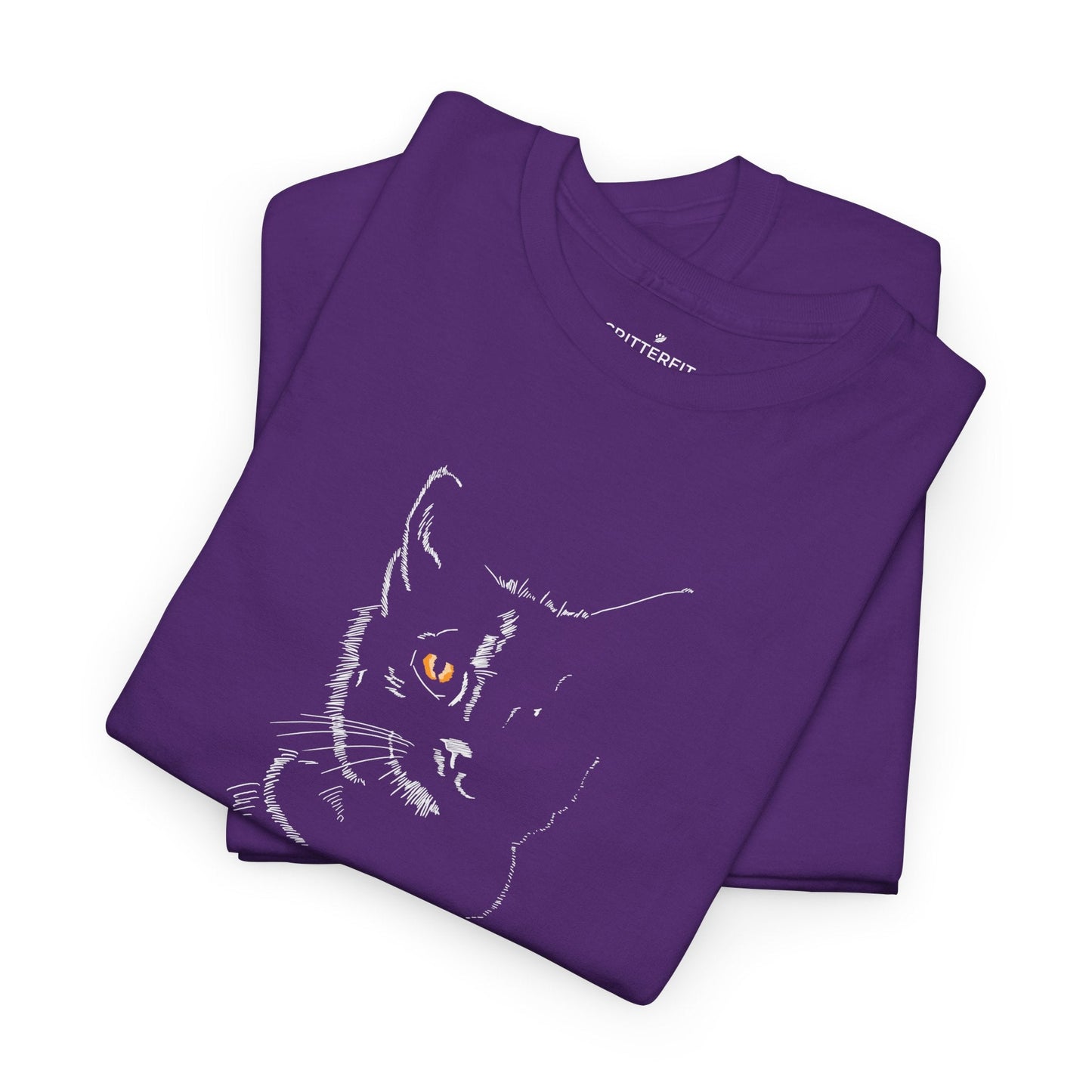 Cat Silhouette T-Shirt — Black Kitty Graphic Tee - CritterFit Co