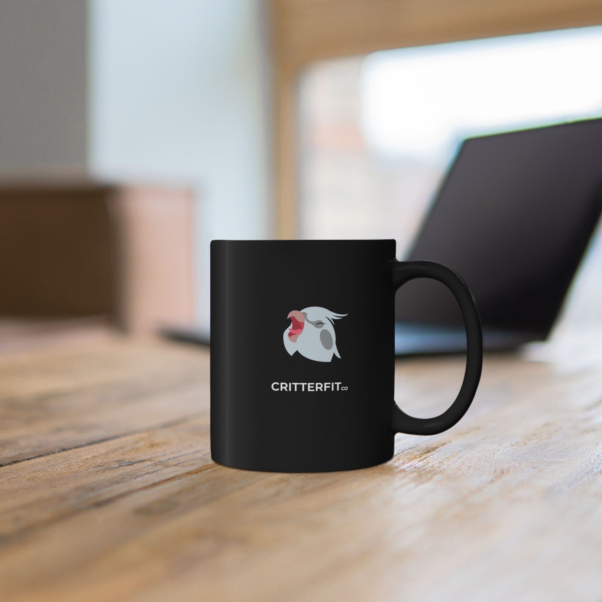 Cockatiel Mug — Black 11oz Bird Brain series 2 - CritterFit Co