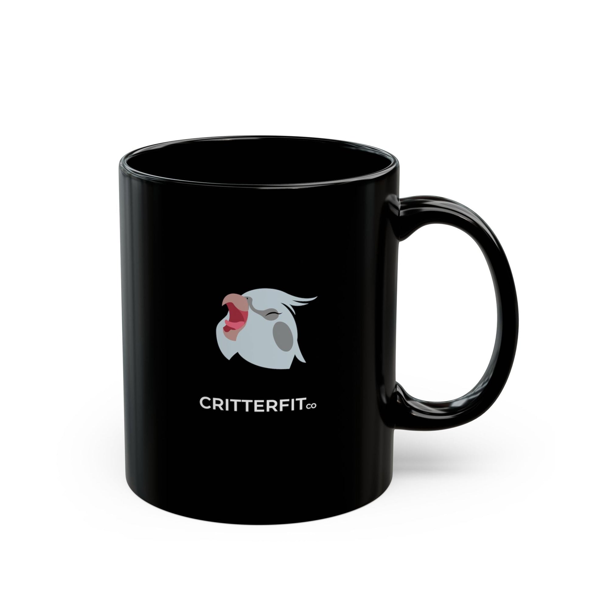Cockatiel Mug — Black 11oz Bird Brain series 2 - CritterFit Co