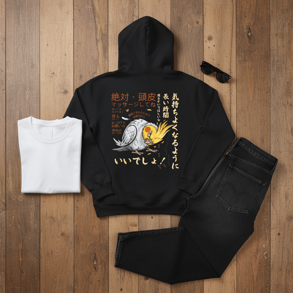 "Head Scratch, Don't I?" Hoodie JP edition — Bird Brain Series No. 2 - CritterFit Co