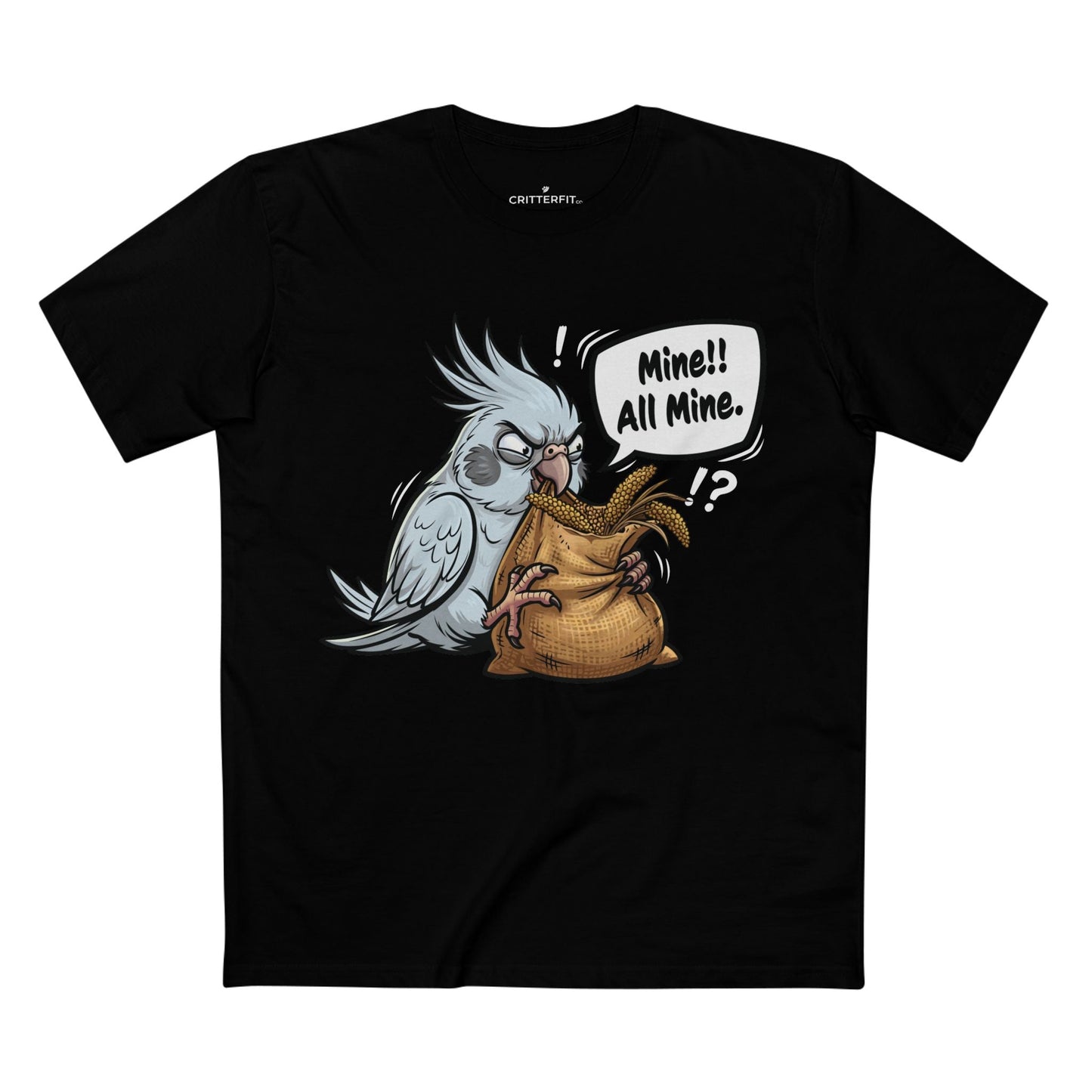 The "Mine!" Cockatiel Tee - CritterFit Co