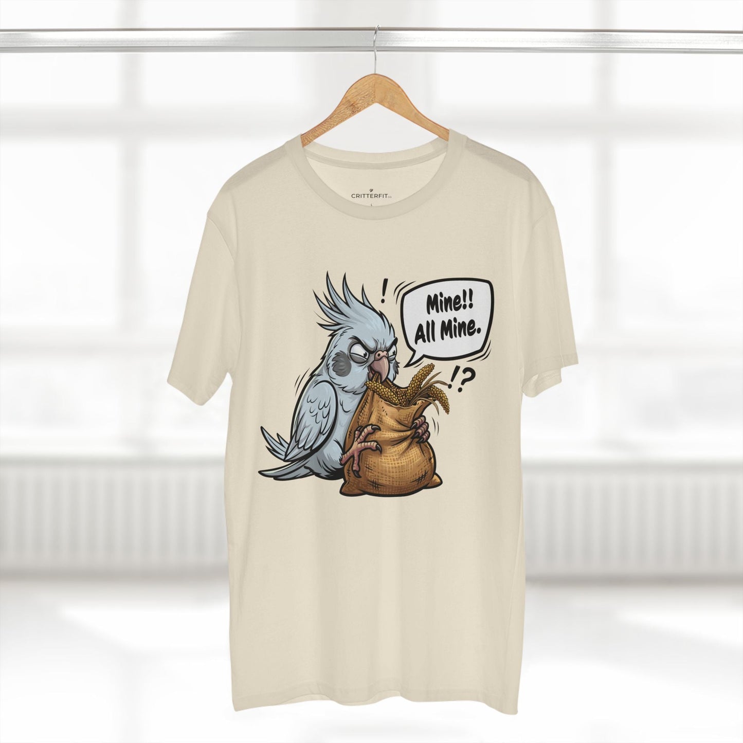 The "Mine!" Cockatiel Tee - CritterFit Co