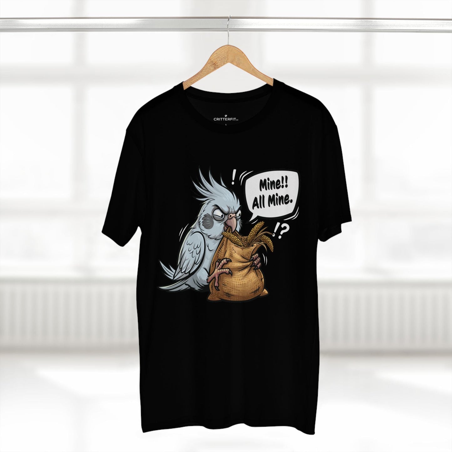 The "Mine!" Cockatiel Tee - CritterFit Co