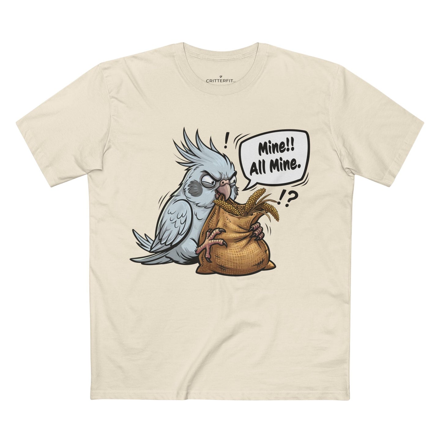 The "Mine!" Cockatiel Tee - CritterFit Co