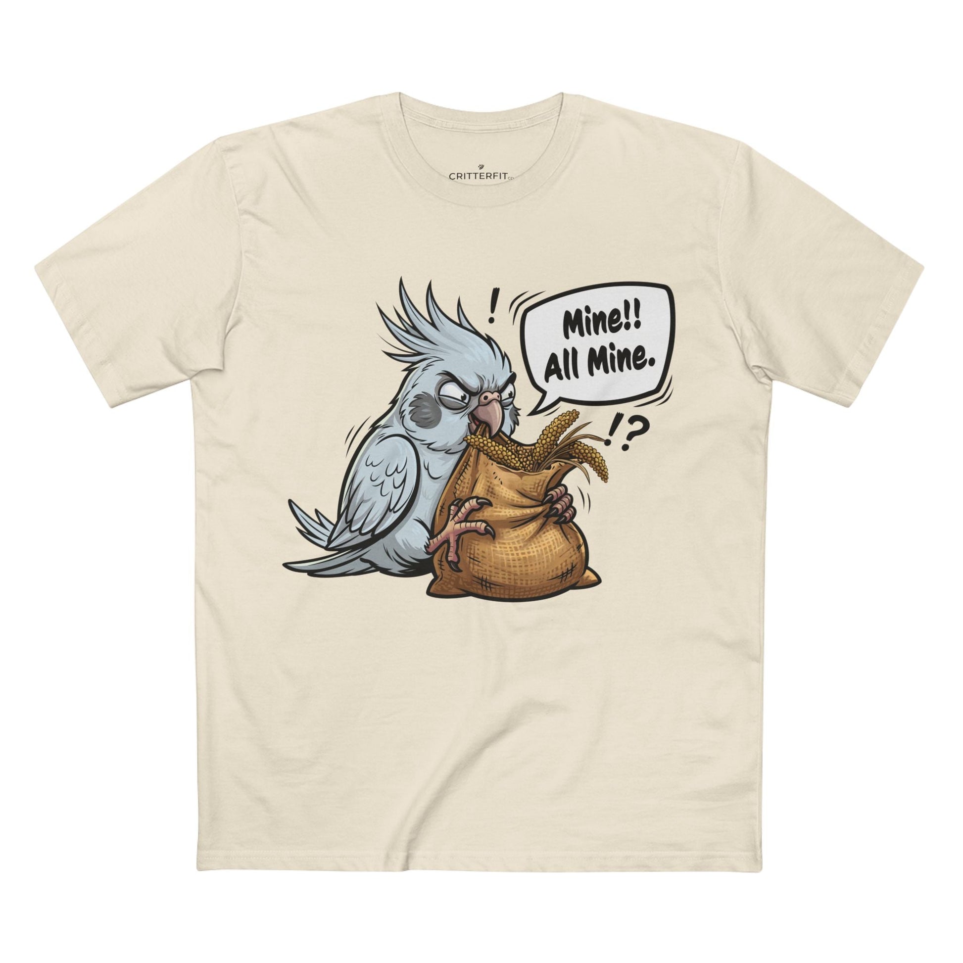 The "Mine!" Cockatiel Tee - CritterFit Co