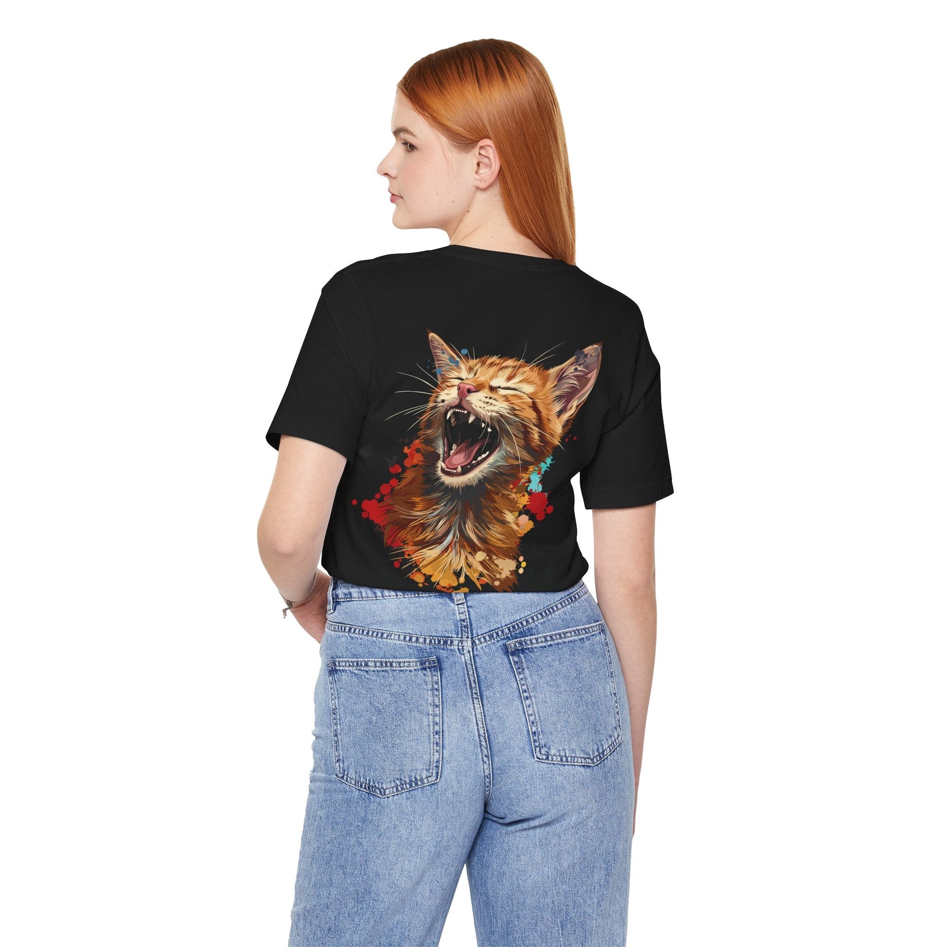 Yawning Ginger Cat T-Shirt — Premium Kitty Graphic Tee - CritterFit Co