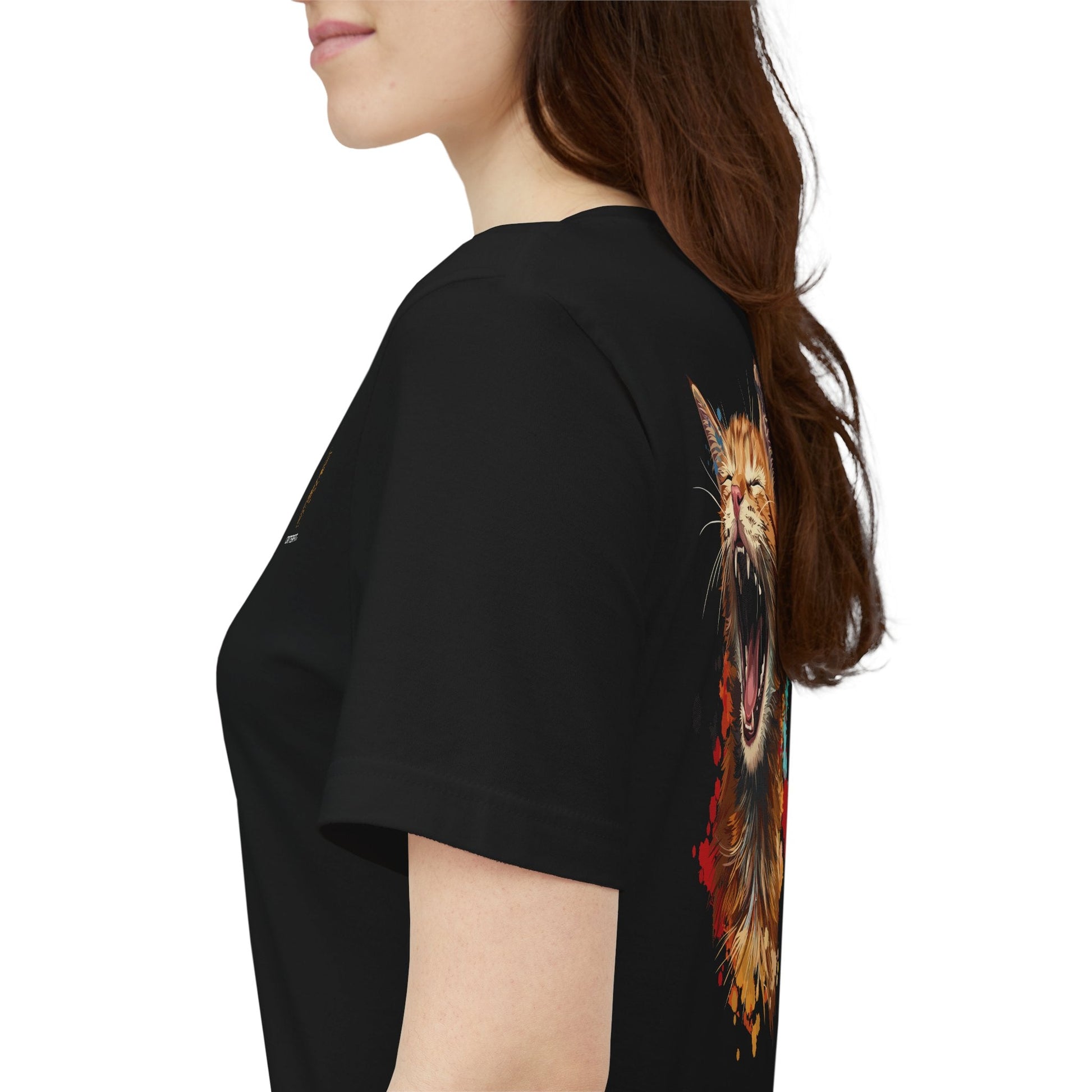 Yawning Ginger Cat T-Shirt — Premium Kitty Graphic Tee - CritterFit Co