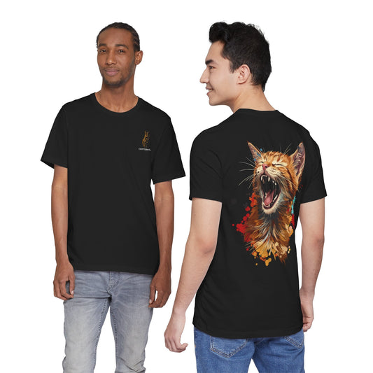 Yawning Ginger Cat T-Shirt — Premium Kitty Graphic Tee - CritterFit Co
